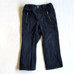 old navy blue cotton twill relaxed fit straight leg chinos pants 18-24 months